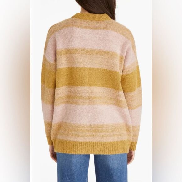 Madewell NWT Otis Space Dye Pullover Sweater in pink oyster size Medium - Picture 2 of 6